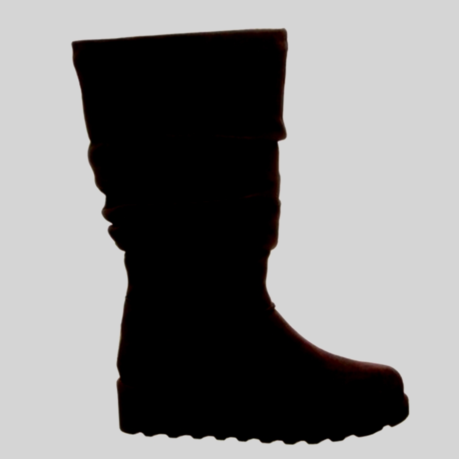 Nwt Bearpaw Black 14" Shaft Arieanna Slouch Suede Leather Boots